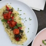 Lemony Orzo Pasta with Roasted Veggies from the top
