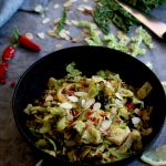 Perfect Garlic Greens in frying pan