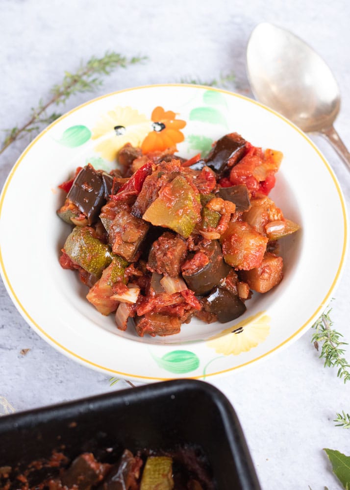 Ratatouille in a bowl