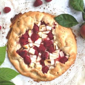 Apple & Rasperry Galette from the top