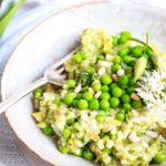 Wild Garlic Risotto with extra Peas