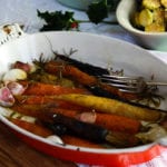 Roasted Carrots in a roasting dish