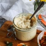 Vegan Cream Cheese in a pot.
