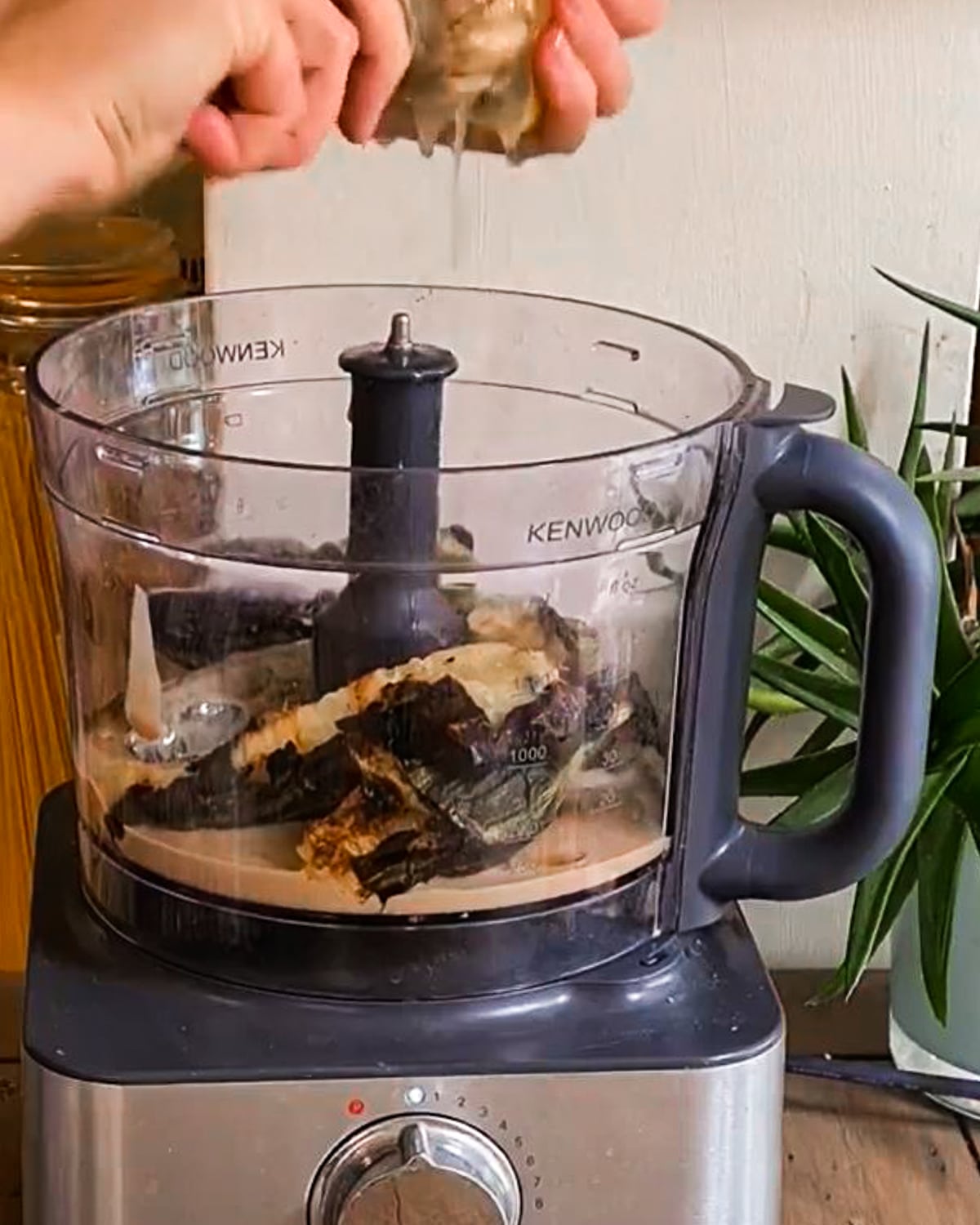 Blend the zucchini up with the other ingredients.