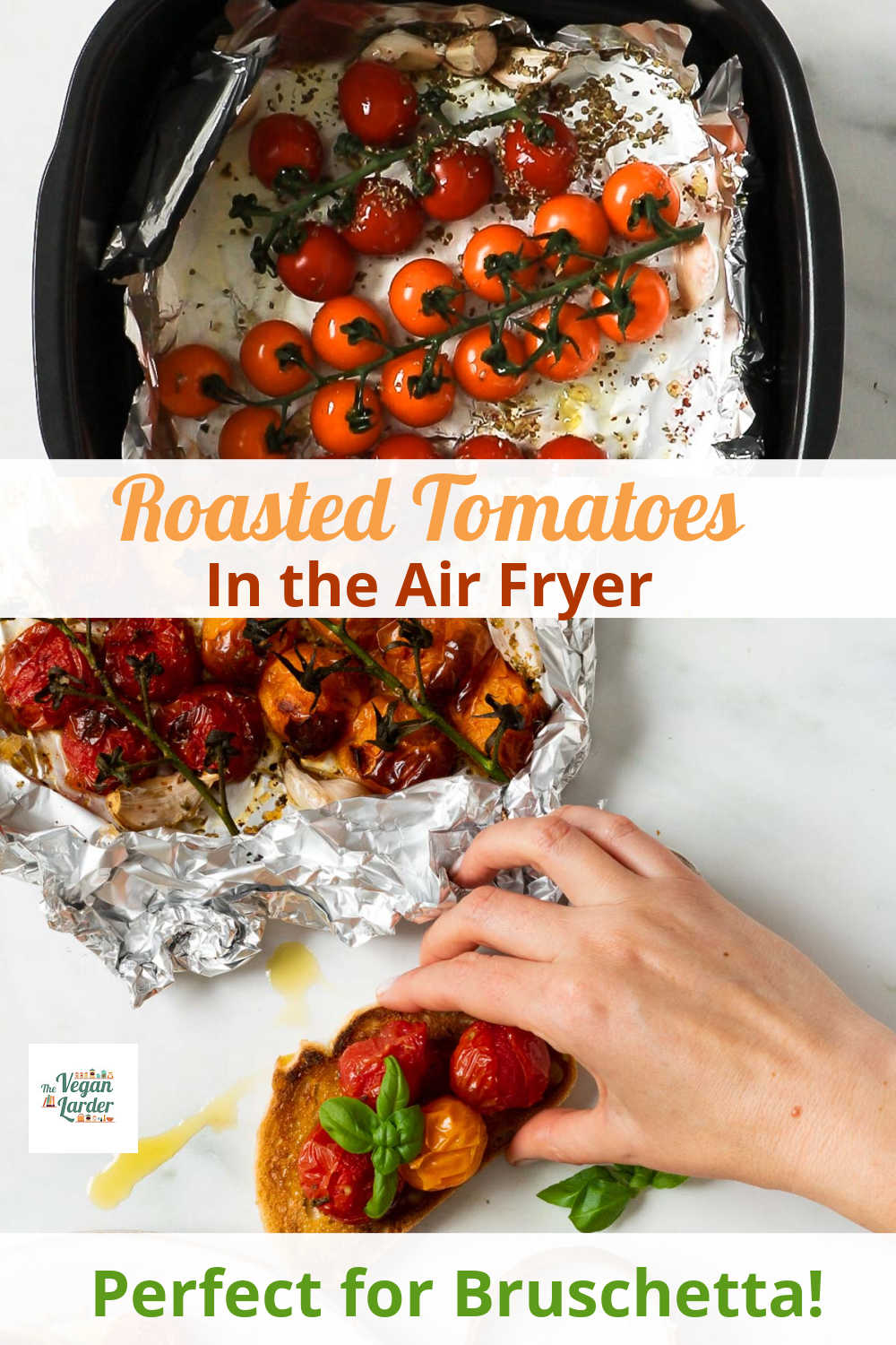 Air Fryer Roasted Tomatoes The Vegan Larder