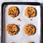 A tray of pumpkin oatmeal cookies ready to eat.