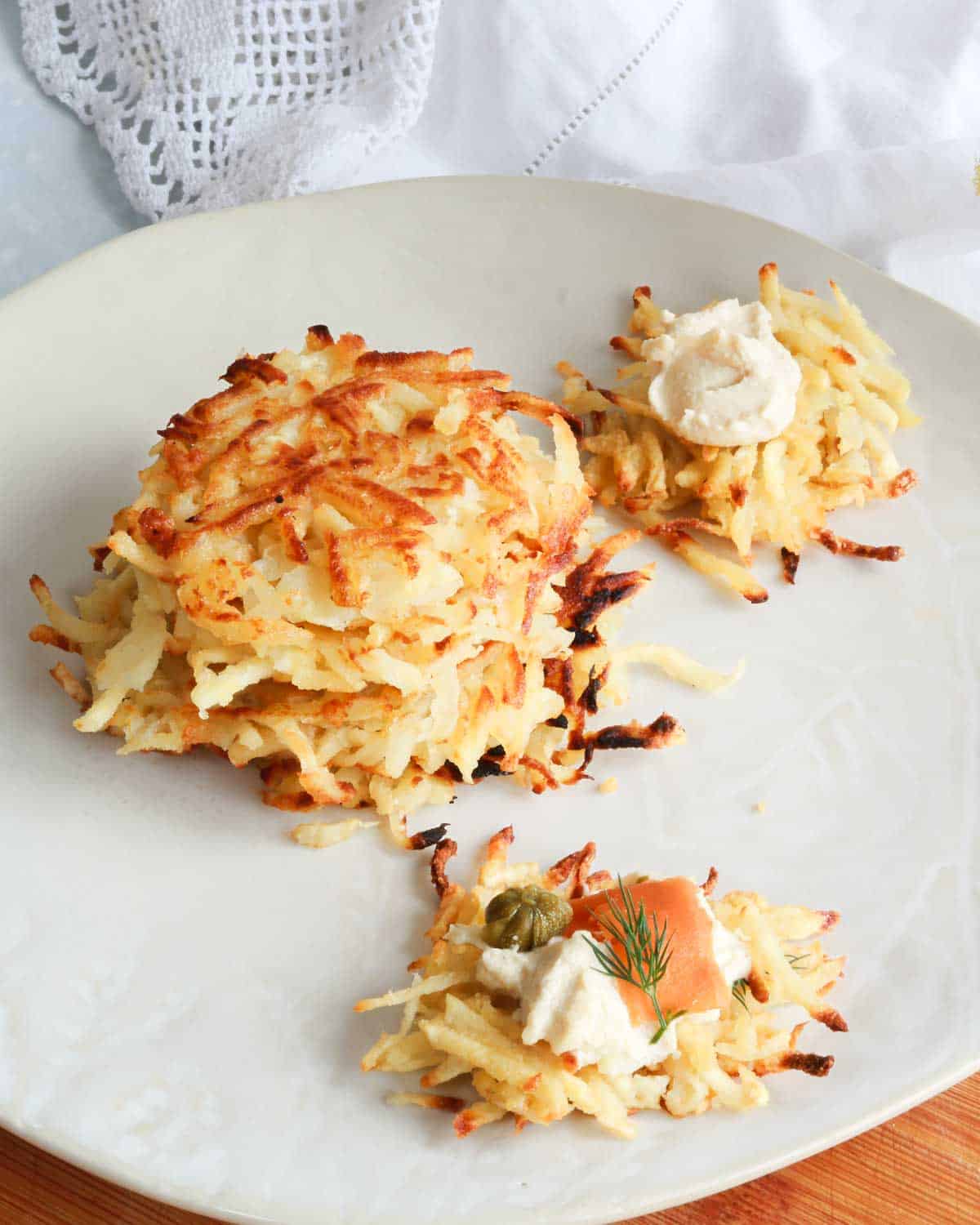 Parsnip Fritters ready to eat.