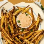 parsnip fries made in the air fryer.