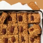 A tray of biscoff flapjacks.