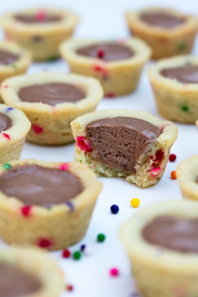 Vegan Chocolate Pudding cookie cups.