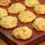 Vegan Cheese Biscuits on a board ready to eat.