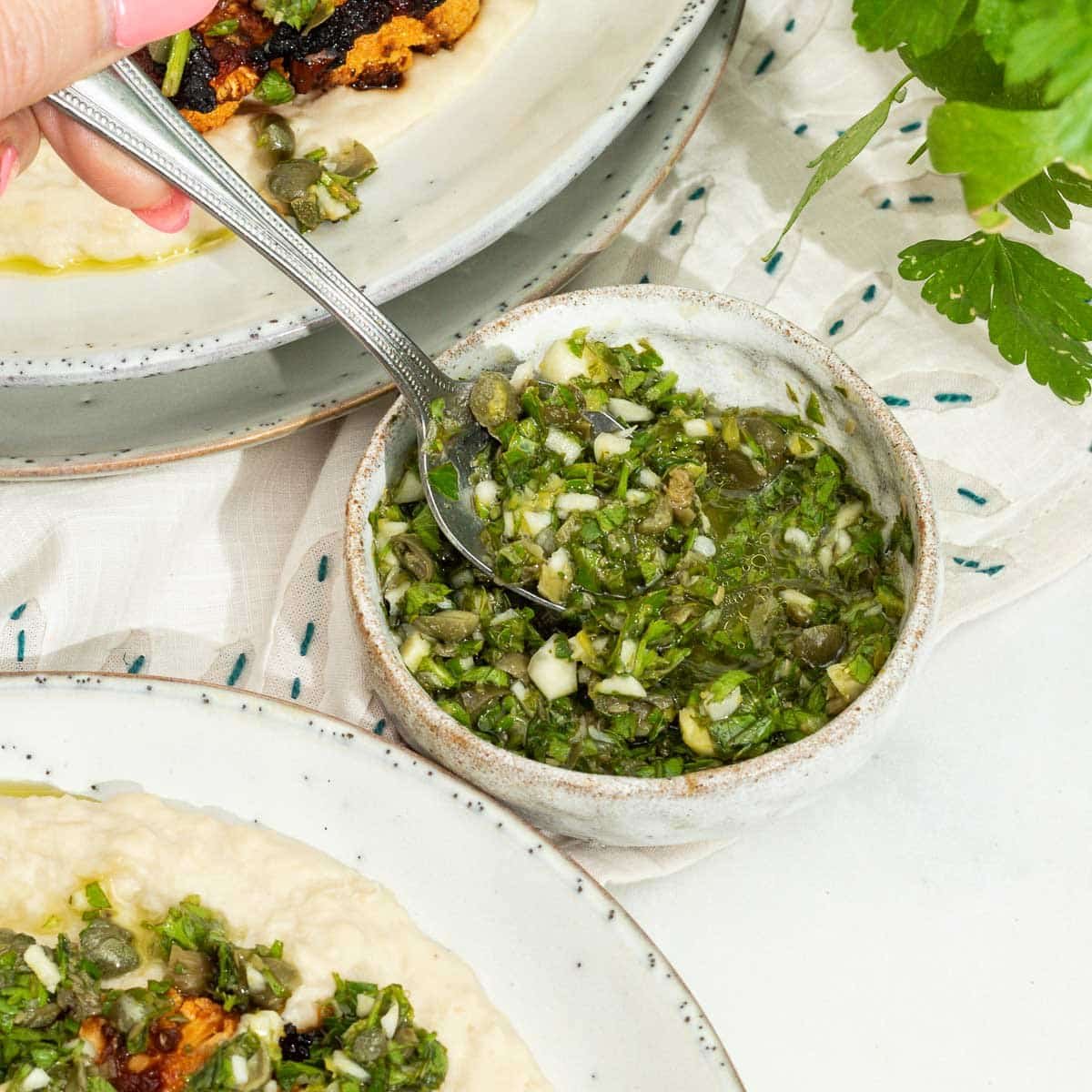 Lemon, Caper and Parsley Italian Salsa Verde-image