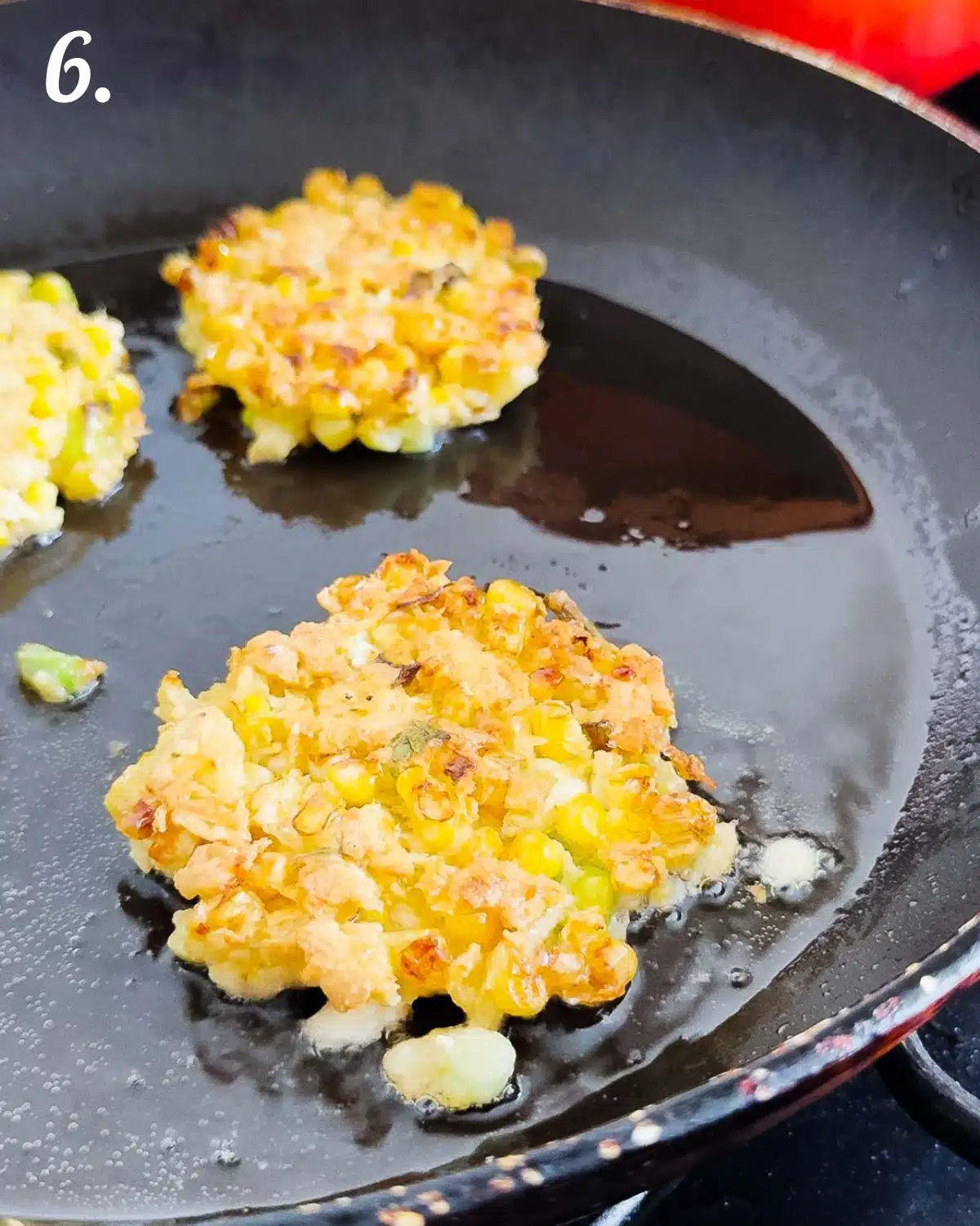 Fry or bake the fritters, squashing them down to cook evenly.