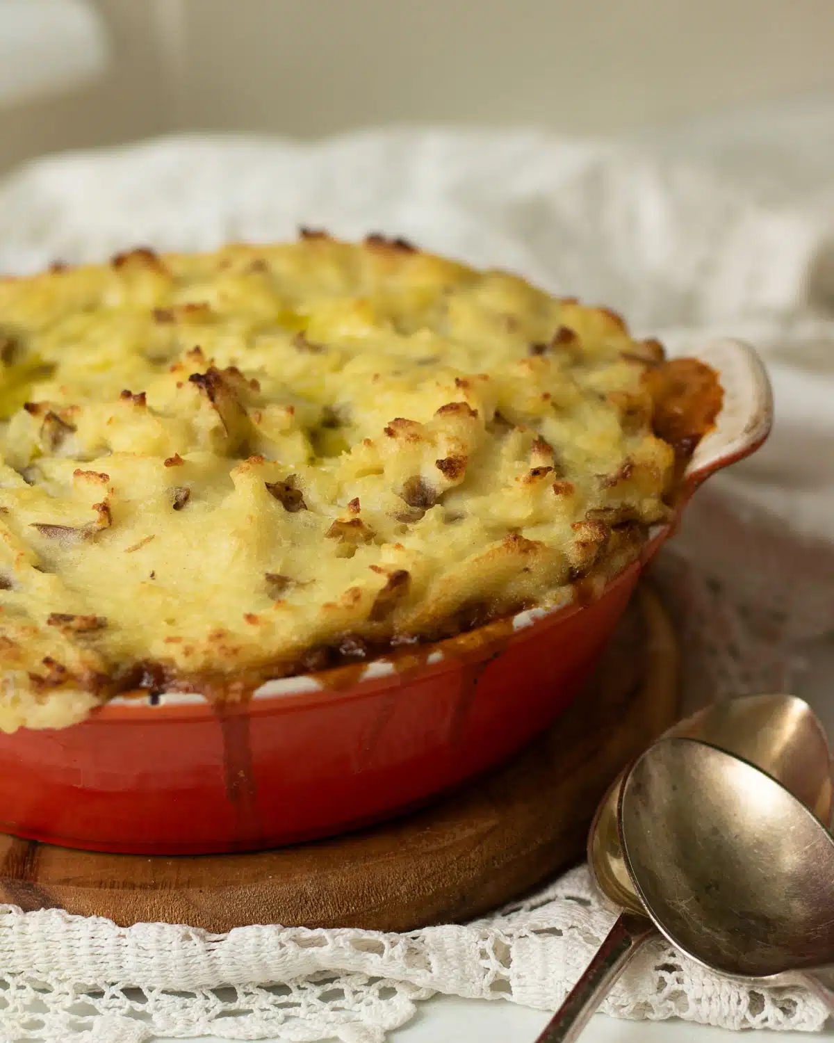 How the Shepherds pie should look when ready out of the oven.