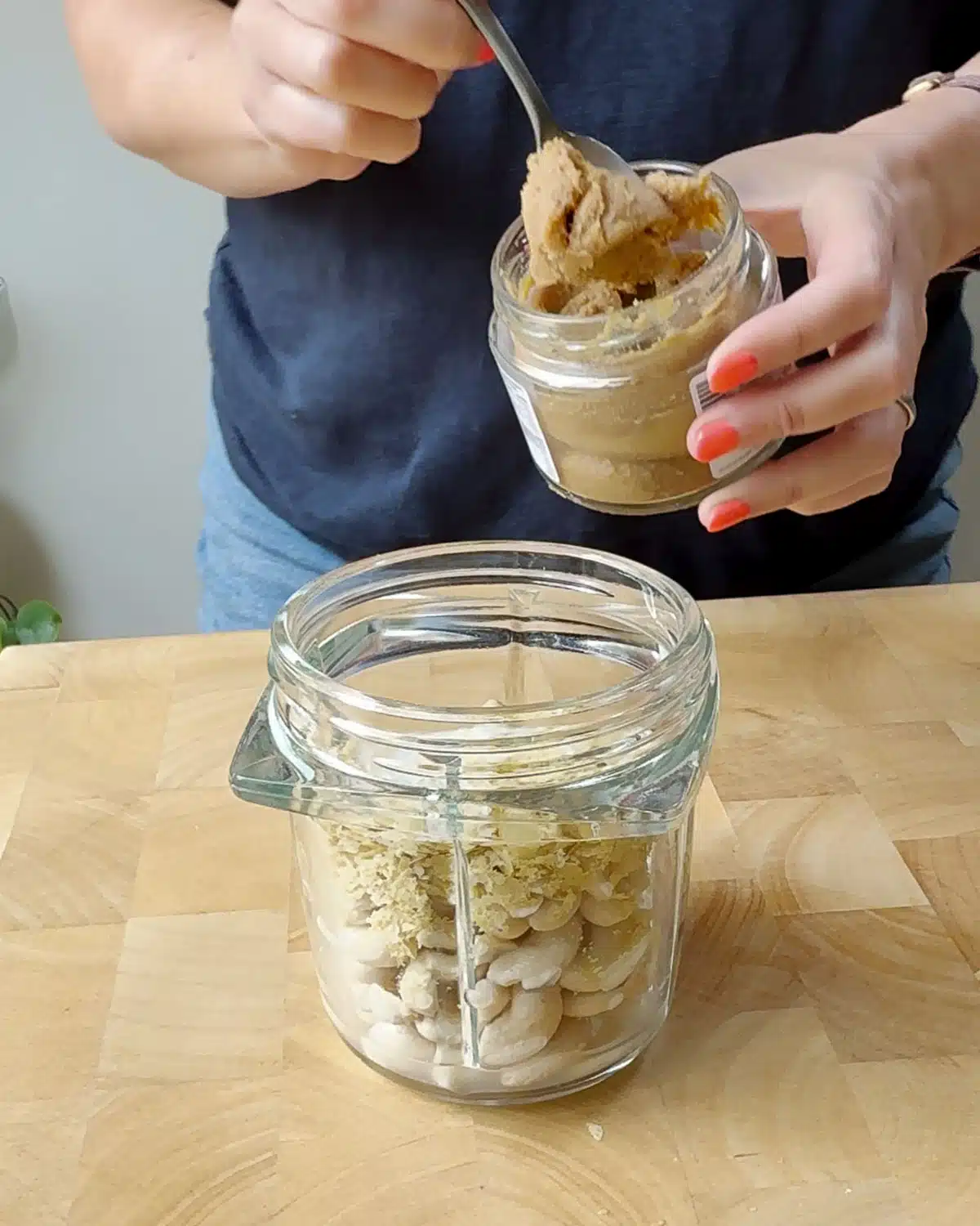 Put the cashews in a high speed blender with the other ingredients.