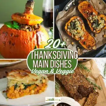 Image showing four different main dishes you could serve up for Thanksgiving meal.